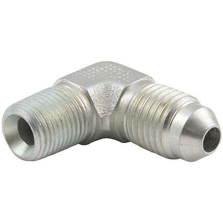 Allstar Performance -3 AN to 0.125 in. NPT 90 deg Adapter Fitting; Zinc Plated ALL50018